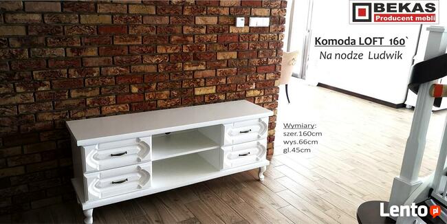 Komoda Ludwik Biała Prowansalska Bekas Dąb Bielony Italia