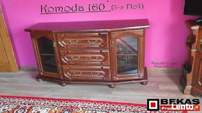 Stylowa Komoda 120 (3S-FloT) od Bekas Meble Stylowe Dąb Rust