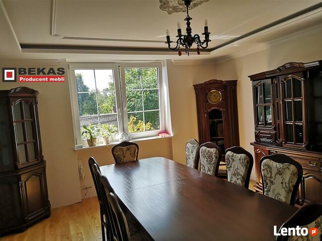 Komplet do Salonu Stół z Krzesłami Witryna Orzech Dąb Bekas