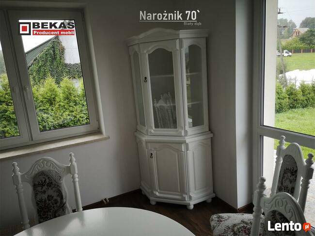 Biała Witryna Narożna 70 ` Dąb Biały Bekas Italia Śliczna