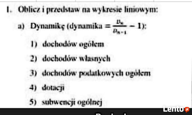 Dynamika / Indeksy - Przychody JST Rozwiązanie Excel