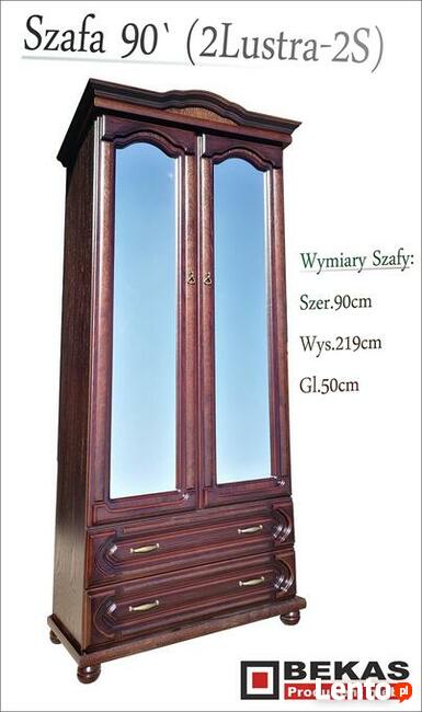 Stylowa Wysoka Szafa 90` (1L-2S) Bekas Śliczna różne Kolory