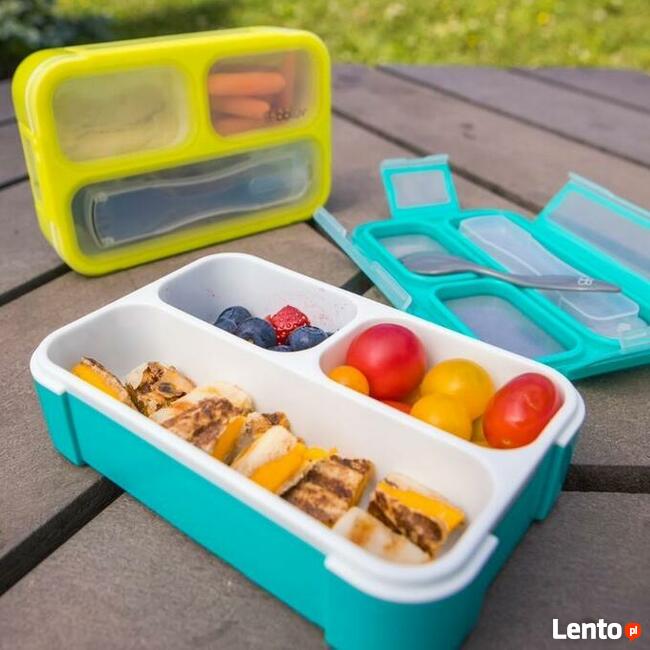 Lunchbox z widelcem Bentö- limonkowy