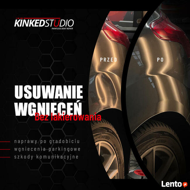 Usuwanie wgnieceń bez lakierowania (PDR) - Kinked Studio