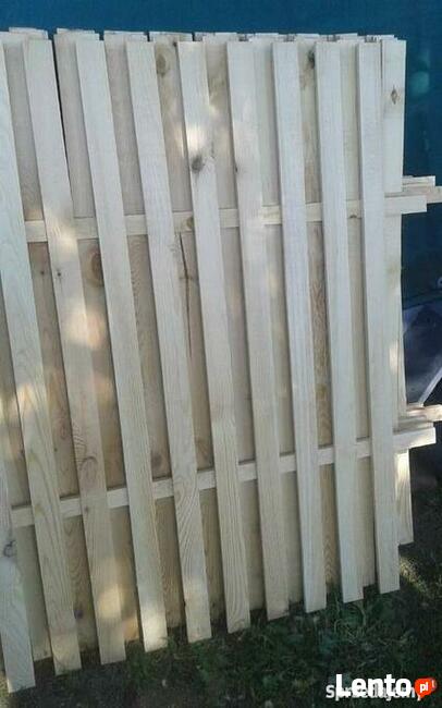 Drewniany Prosty Płot sztachetowy