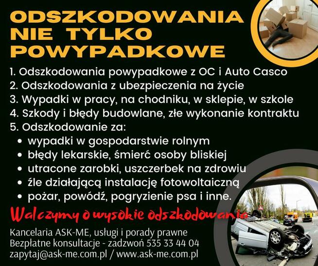 Restrukturyzacja firm, upadłość konsumencka, odszkodowania