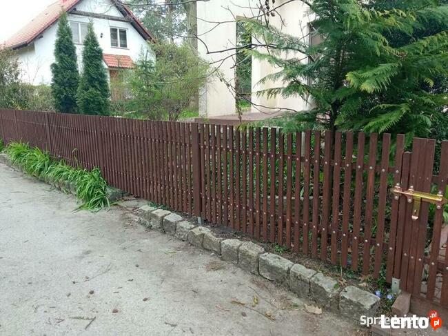 Drewniany Prosty Płot sztachetowy