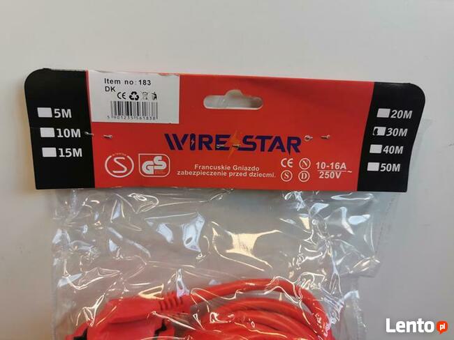 nowe kable ogrodowe budowlane 20,30,50m 3x2,5 wirestar