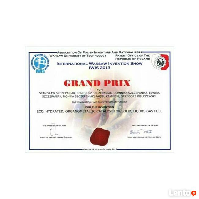 Inwex Redox Katalizator Spalania do węgla ekogrosdzku pellet