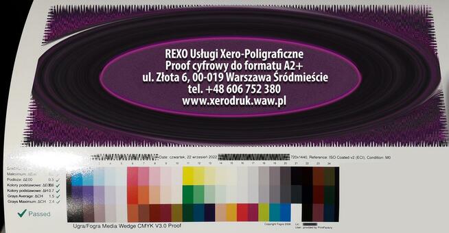 Proof cyfrowy cert ISO12647 Śródmieście Warszawa