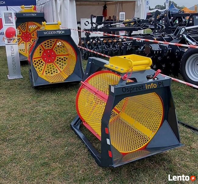 Przesiewacz bębnowy, łyżka przesiewająca do ziemi - 250L