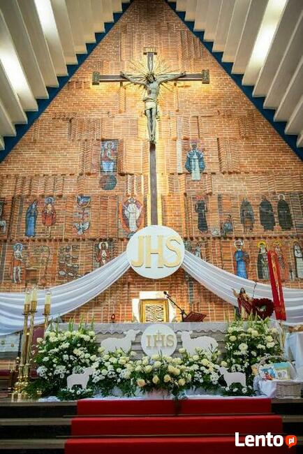 Owieczka z imieniem dziecka dekoracja Pierwsza Komunia