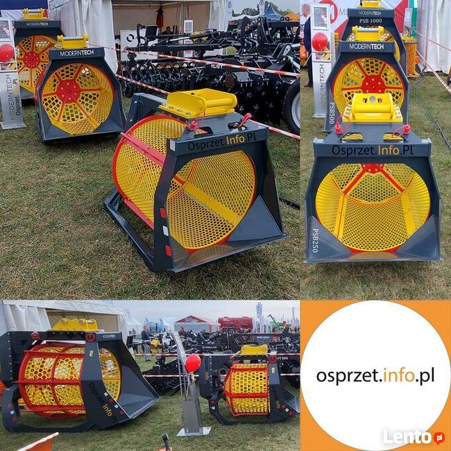 Przesiewacz bębnowy, łyżka przesiewająca do ziemi - 250L