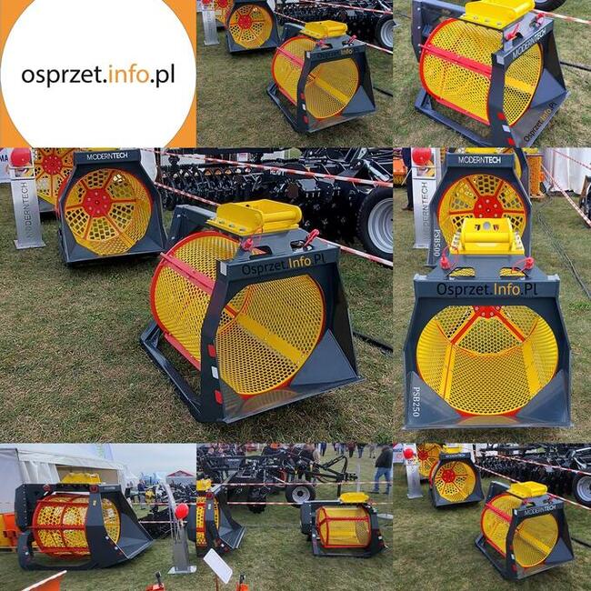 Przesiewacz bębnowy, łyżka przesiewająca do ziemi - 250L