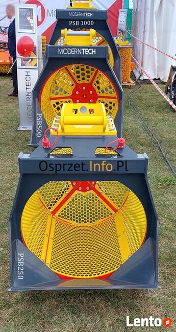 Przesiewacz bębnowy, łyżka przesiewająca do ziemi - 250L