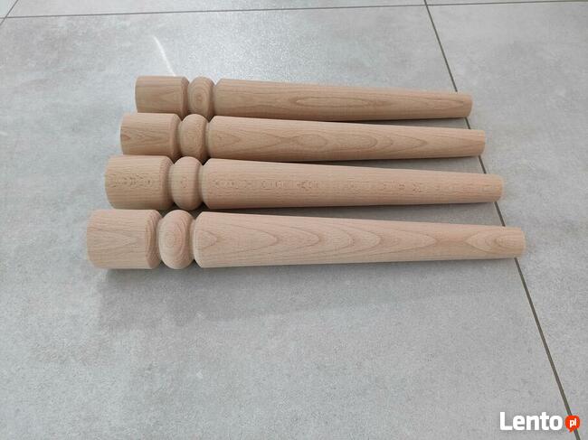 nogi bukowe wzór B z kulką toczone meblowe