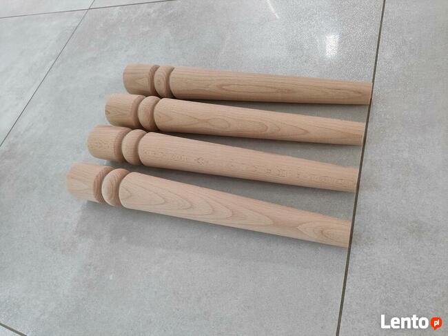 nogi bukowe wzór B z kulką toczone meblowe