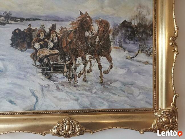 Zimowa sanna kopia Alfred Wierusz - Kowalski