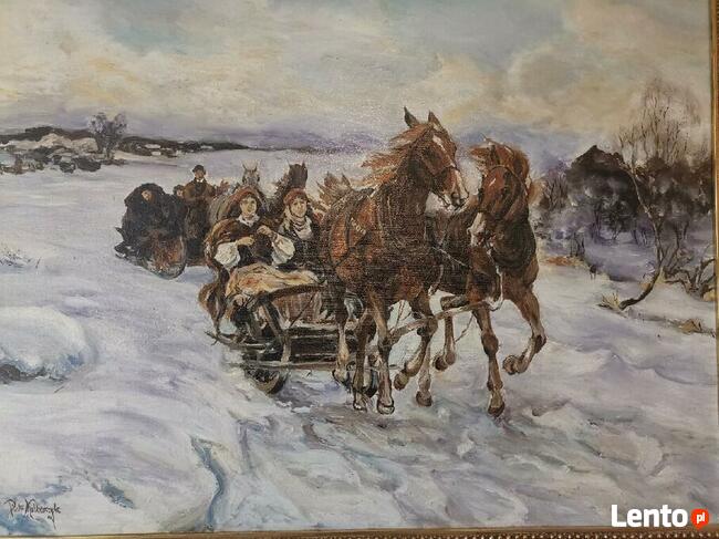 Zimowa sanna kopia Alfred Wierusz - Kowalski