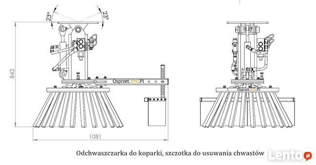 Odchwaszczarka do koparki - szczotka do usuwania chwastów