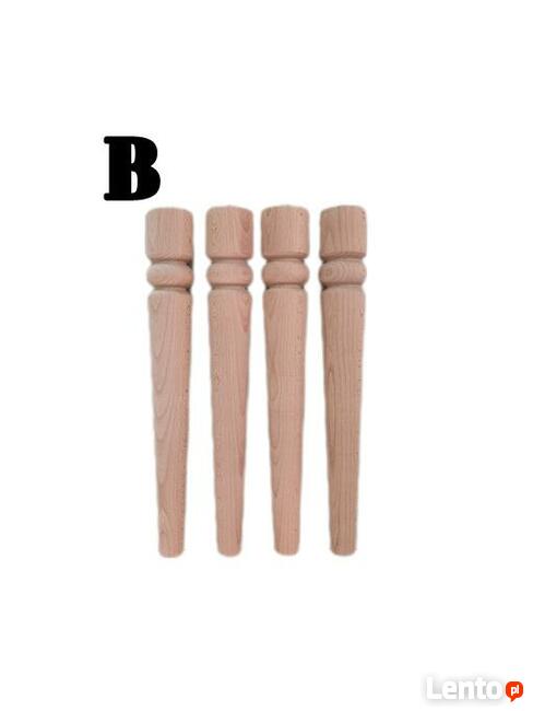 nogi bukowe wzór B z kulką toczone meblowe