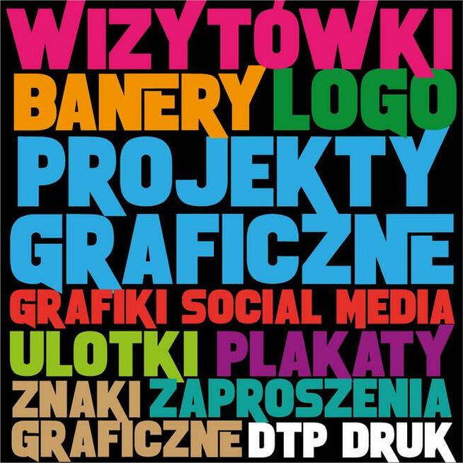 Projekty graficzne logo, wizytówki, banery, plakaty, ulotki