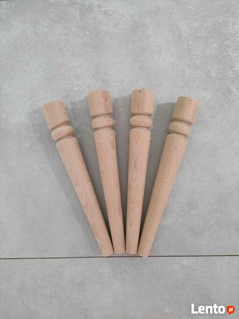 nogi bukowe wzór B z kulką toczone meblowe