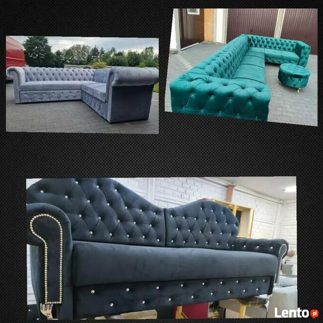 narożnik z f spania glamour chesterfield głębokie pikowania