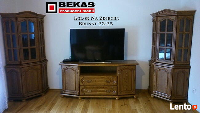 Komoda RTV 142` (Niska) Bekas Dąb Rustikal Natura Śliczna