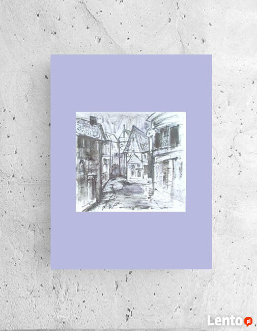 uliczka rysunek, miasto rysunek