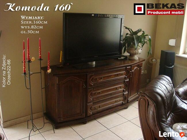 Komoda RTV 142` (Niska) Bekas Dąb Rustikal Natura Śliczna