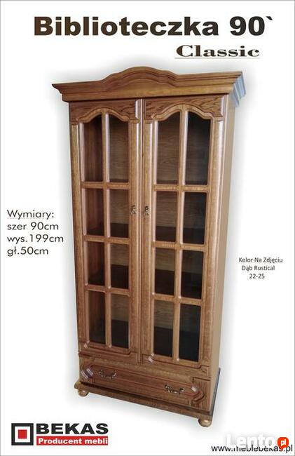 Biblioteczka 90` Pół na Pół Clasik Dąb Rustikal od BEKAS
