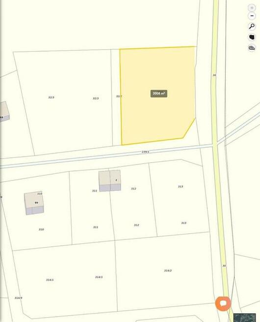 Sprzedam działkę rolno-budowlaną nad jeziorem o pow 2977 m2