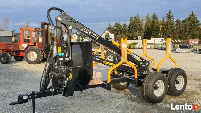 DŹWIG do drewna leśny 4.3m Żuraw przyczepa lesna do zrywki