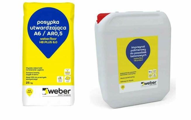 Zestaw Posypka utwardzająca do betonu i impregnat 1000kg,100l