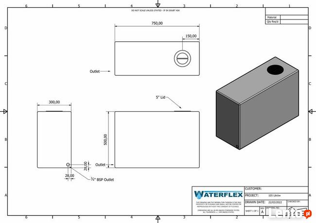 zbiornik 105 litrów woda olej kamper ogród płyny spożywcze