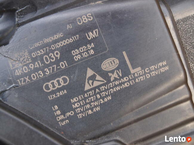 Audi A6 C8 lampa lewa przód Full Led 2019 - 2022r (europa)