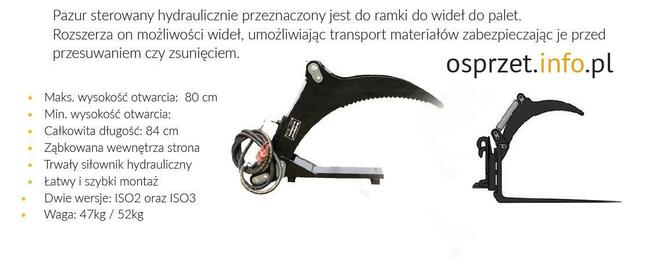 PAZUR DO WIDEŁ DO PALET - chwytak do drewna