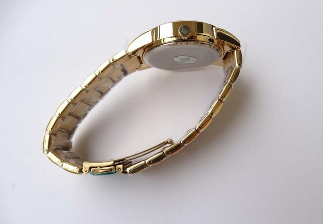 Klasyczny zegarek męski złoty Olevs bransoleta box na ślub