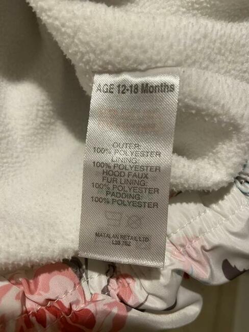 Śliczny płaszczyk kurtka dla dziewczynki 1 do 1,5r