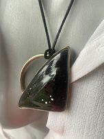 Szklana zawieszka wisior rękodzieło