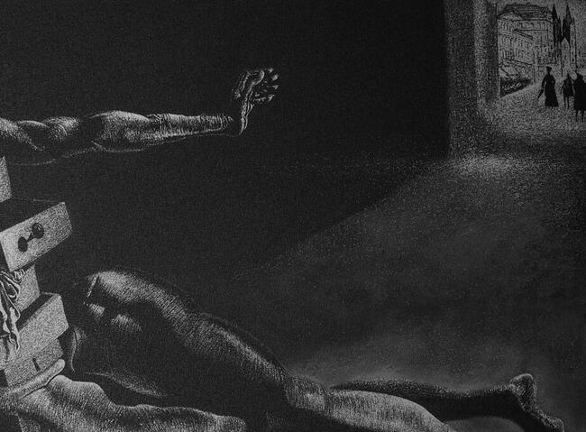 Salvador Dali Obraz ręcznie grawerowany na blasze...