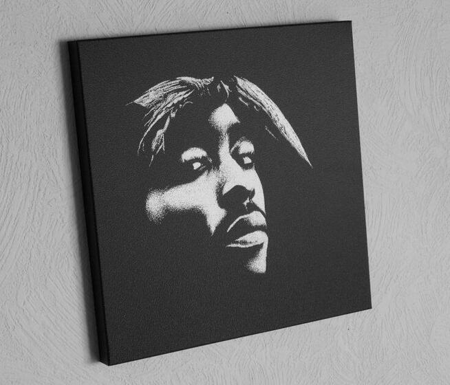 Tupac 2pac Oryginalny obraz ręcznie grawerowany Metal