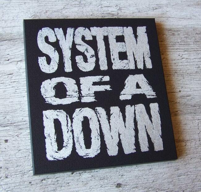 System of a Down rzeźbione logo w blasze .. Grawer