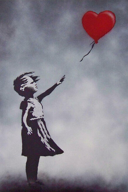 BANKSY Obraz ręcznie malowany i grawerowany ...