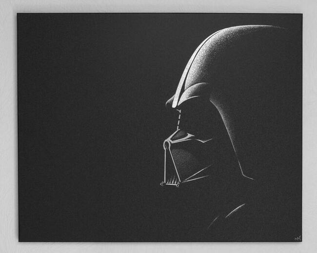 Star War Darth Vader obraz ręcznie grawerowany w blasze