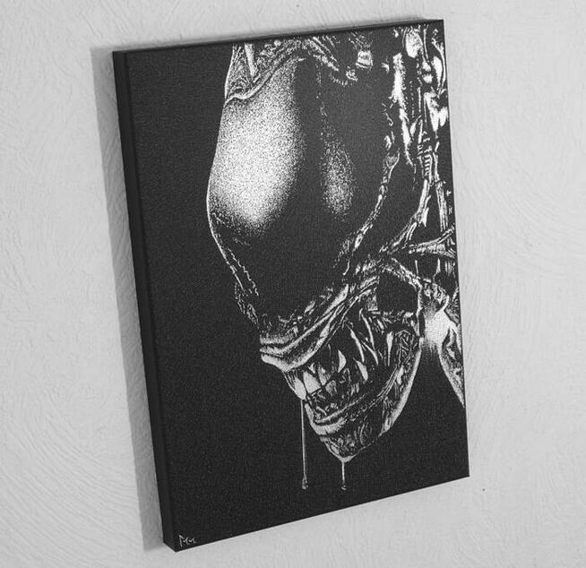 Alien Obcy Obraz na blasze... Oryginalny prezent Grawerka