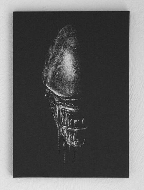 Obcy Alien Obraz na blasze - Grawerka Metal Staloryt