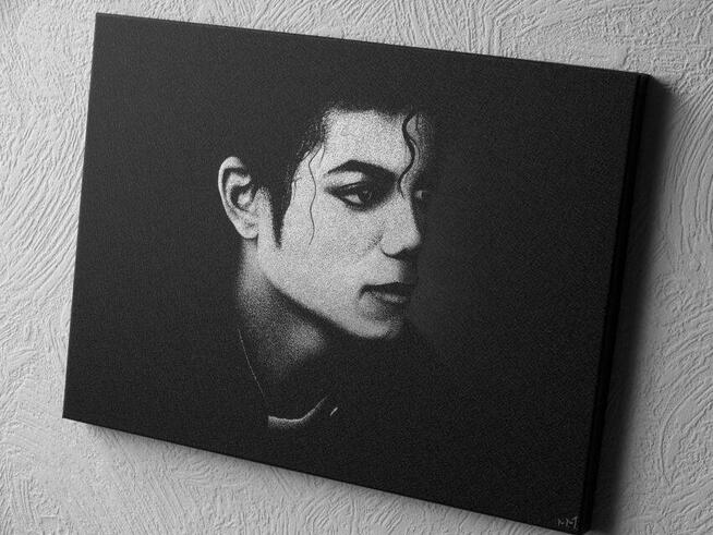 Michael Jackson Ręcznie grawerowany obraz Grawer