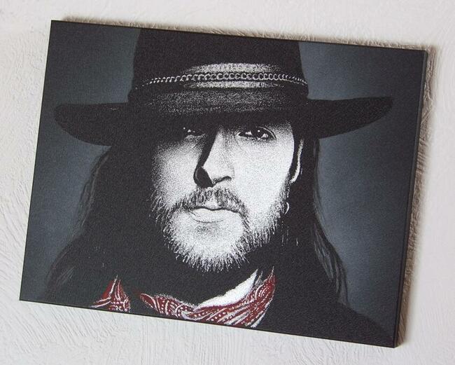 Rysiek Riedel Dżem obraz na blasze ... Grawerka Metal Stal